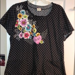 Dickey’s L Womens Scrub Top!  True to size and absolutely adorable!